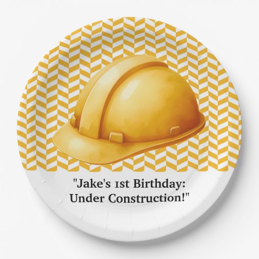 建築誕生日パーティー ペーパープレート (正面)