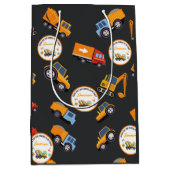 建築誕生日パーティー ミディアムペーパーバッグ (正面)