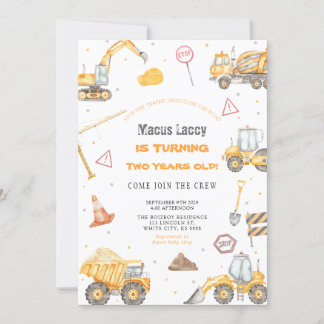 建築誕生日パーティー 招待状