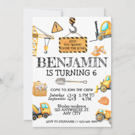 建築誕生日パーティー 招待状