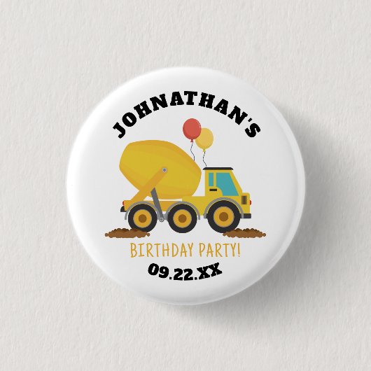 建築誕生日パーティー 缶バッジ (正面)