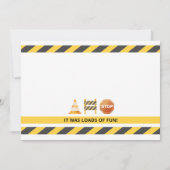 建築誕生日フォトサンキューカード 招待状 (裏面)