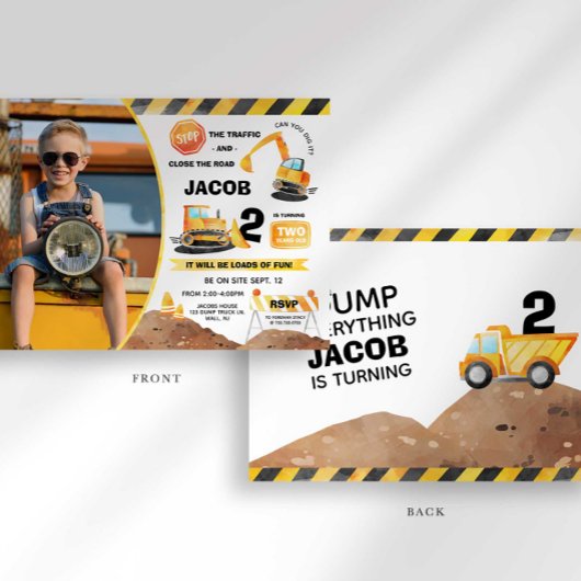 建築誕生日フォト招待状任意の年齢 招待状