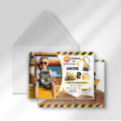 建築誕生日フォト招待状任意の年齢 招待状