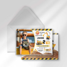 建築誕生日フォト招待状任意の年齢