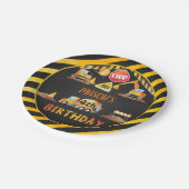 建築誕生日プレート- Blk ペーパープレート (アングル)