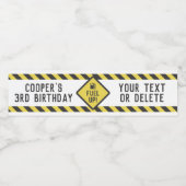 建築誕生日会で燃え上がる ペットボトルラベル (シングルラベル)