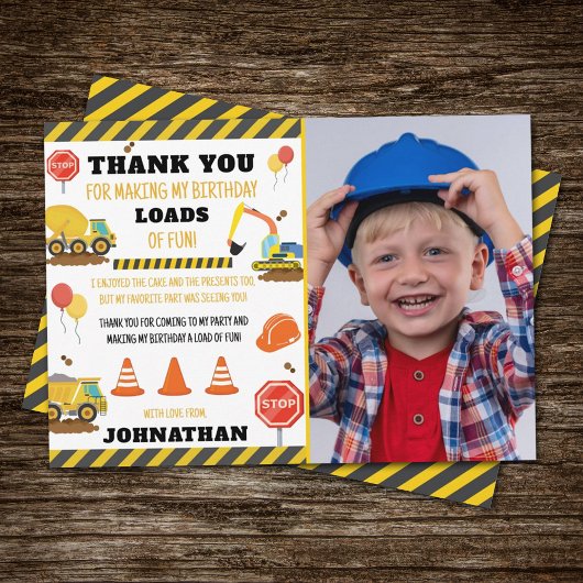 建築誕生日写真 サンキューカード