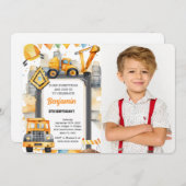 建築誕生日写真 招待状 (正面/裏面)