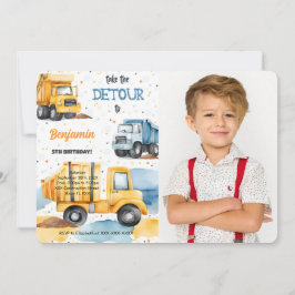 建築誕生日写真 招待状