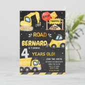 建築誕生日招待状ダンプトラックパーティー 招待状 (スタンド正面)