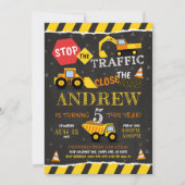 建築誕生日招待状ボーイ 招待状 (正面)