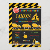 建築誕生日招待状ボーイ 招待状 (正面/裏面)