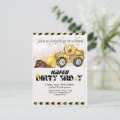 建築誕生日招待状編集可能ダンプTru 案内ポストカード (スタンド正面)