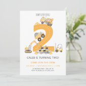 建築誕生日招待状2nd誕生日 招待状 (スタンド正面)