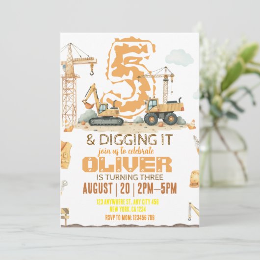 建築誕生日招待状 | ディガートラック3r 招待状 (スタンド正面)