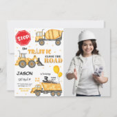 建築誕生日招待状(写真付) 招待状 (正面)