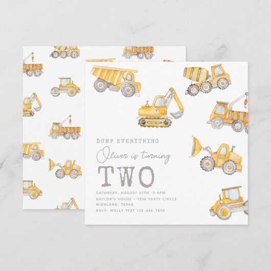 建築誕生日招待状 |建築 招待状 (正面/裏面)