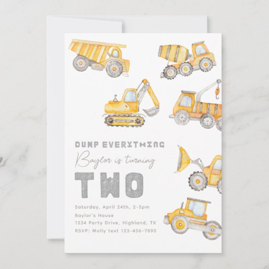 建築誕生日招待状 |建築 招待状 (正面)