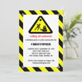 建築誕生日招待状 招待状 (スタンド正面)