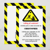 建築誕生日招待状 招待状 (正面/裏面)