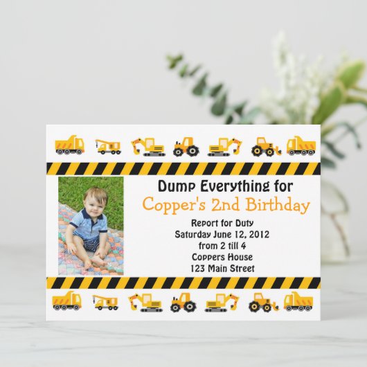 建築誕生日招待状 招待状 (スタンド正面)