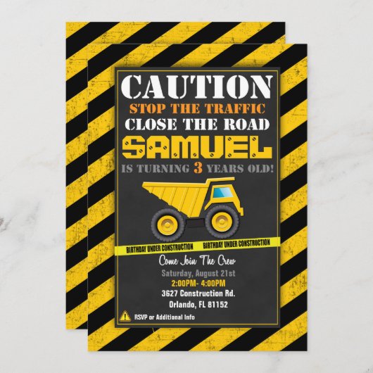 建築誕生日招待状 招待状 (正面/裏面)