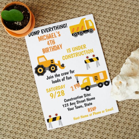 建築誕生日招待状 招待状