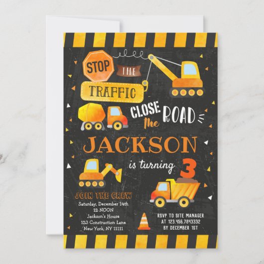 建築誕生日招待状 招待状 (正面)