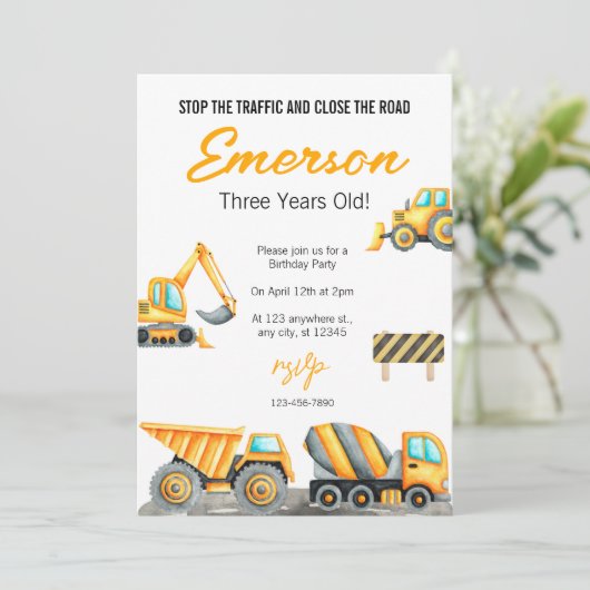 建築誕生日招待状 招待状 (スタンド正面)