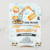 建築誕生日招待状