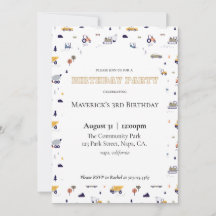 建築誕生日招待状