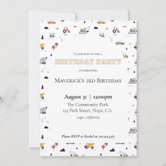 建築誕生日招待状 招待状