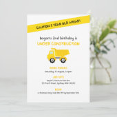 建築誕生日招待状、白 招待状 (スタンド正面)