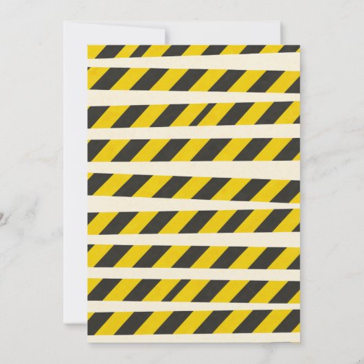 建築誕生日招待状 – 編集可能ダンプ 招待状 (裏面)