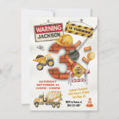 建築誕生日旋回三連打球 招待状 (正面)