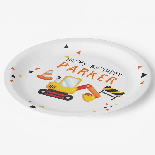 建築誕生日 パーソナライズされた ペーパープレート (アングル)
