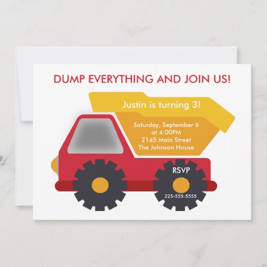 建築誕生日 招待状 (正面)