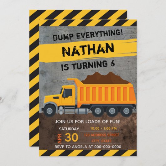 建築誕生日 招待状 (正面/裏面)