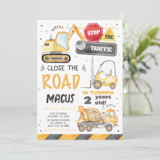 建築誕生日 招待状 (スタンド正面)