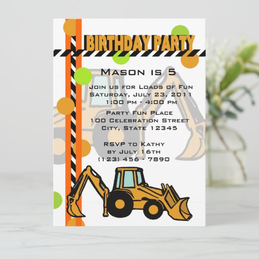 建築誕生日 招待状 (スタンド正面)