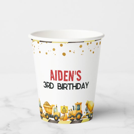 建築誕生日 紙コップ (正面)