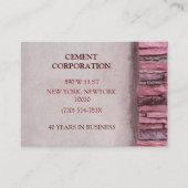 建築請負業者のコンクリートセメントの改築 名刺 (正面)