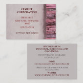 建築請負業者のコンクリートセメントの改築 名刺 (正面/裏面)