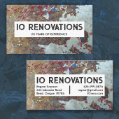 建築請負業者の手作絵を描りテクスチャ 名刺