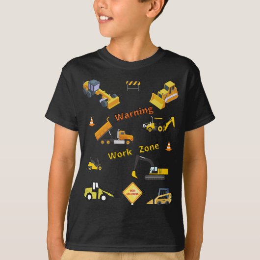 建築警告の作業区域 Tシャツ (正面)