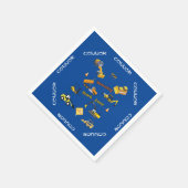 建築警告の作業領域パーソナライズされた スタンダードカクテルナプキン (角)