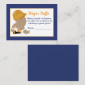 建築赤ちゃんシャワーおむつラッフルカード エンクロージャーカード (正面/裏面)