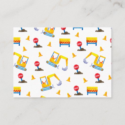 建築赤ちゃんシャワーブックリクエストカード エンクロージャーカード (裏面)