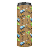 建築車と労働者のパターン タンブラー (裏面)